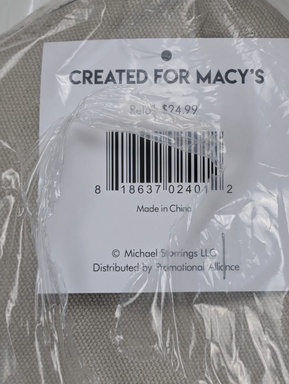 Macy's Michael Storrings NYC Canvas Crossbody Bag NWT City Skyline Tote - Picture 7 of 9